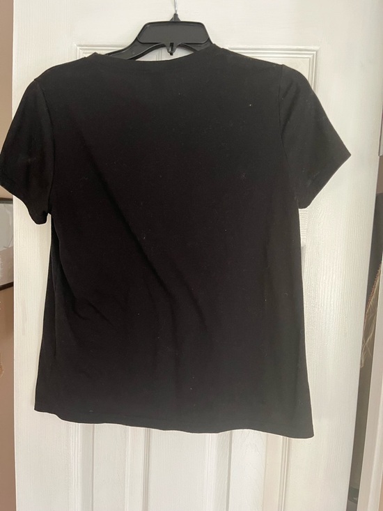 SHEIN Black Graphic Tee with Multicolor 'favorite daughter' Print - Picture 3 of 3